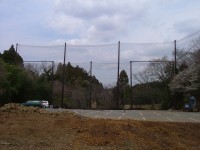 ゴルフ練習場防球ネット工事 施工写真3