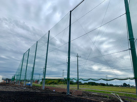 野球場　防球ネット工事　風景3