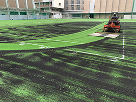 学校グランド人工芝工事　風景3