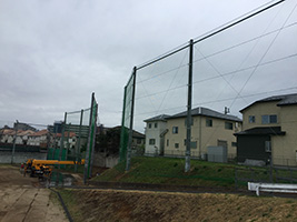 学校防球ネット工事　風景1