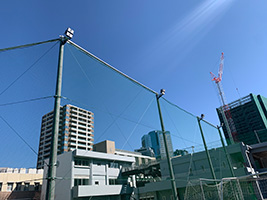 学校防球ネット工事　風景2