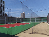 学校体育館屋上防球ネット 施工写真3